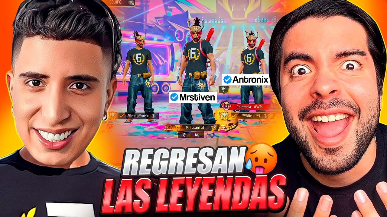 LAS LEYENDAS VUELVEN AL FREE FIRE!! 😱 MRSTIVEN Y ANTRONIX JUEGAN COMO EN LOS VIEJOS TIEMPOS... 🥵🔥