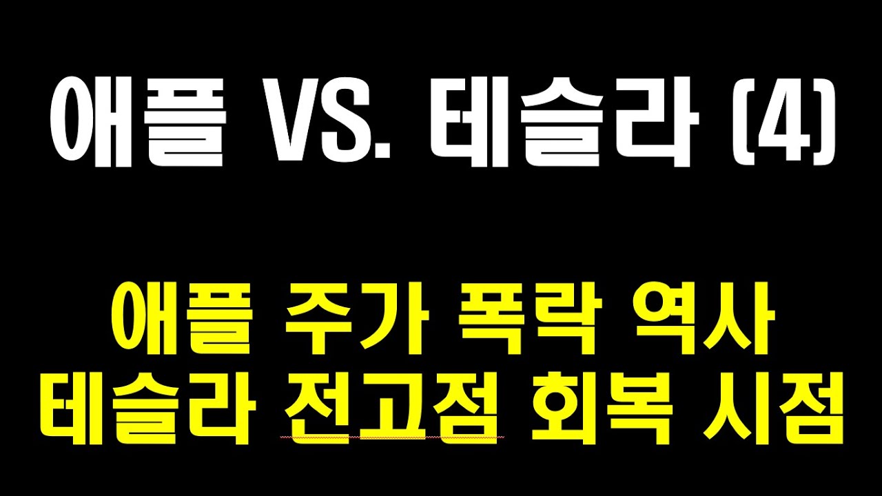 테슬라 VS 애플, 주가 폭락