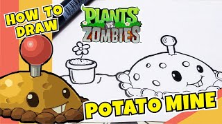 How to Draw Plants vs Zombies Potato Mine for Beginners