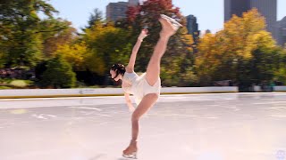 Koko Hirano performs to JVKE's 'golden hour' at the 2023 Wollman Rink Opening