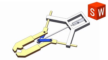 Robot Gripper Mechanism in Solidworks