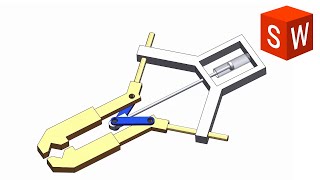 Robot Gripper Mechanism in Solidworks