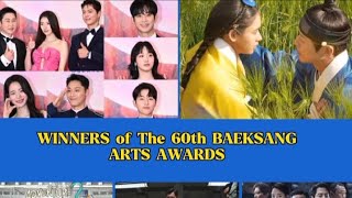 60th BAEKSANG ARTS AWARDS (full list of winners)