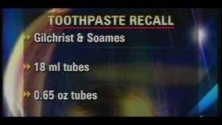 TOOTHPASTE RECALL