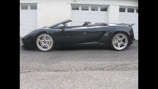 LP560 Gallardo Akrapovic Exhaust short low speed drive sounds phone mounted on dash