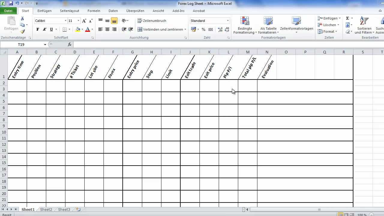 stock trading record keeping excel