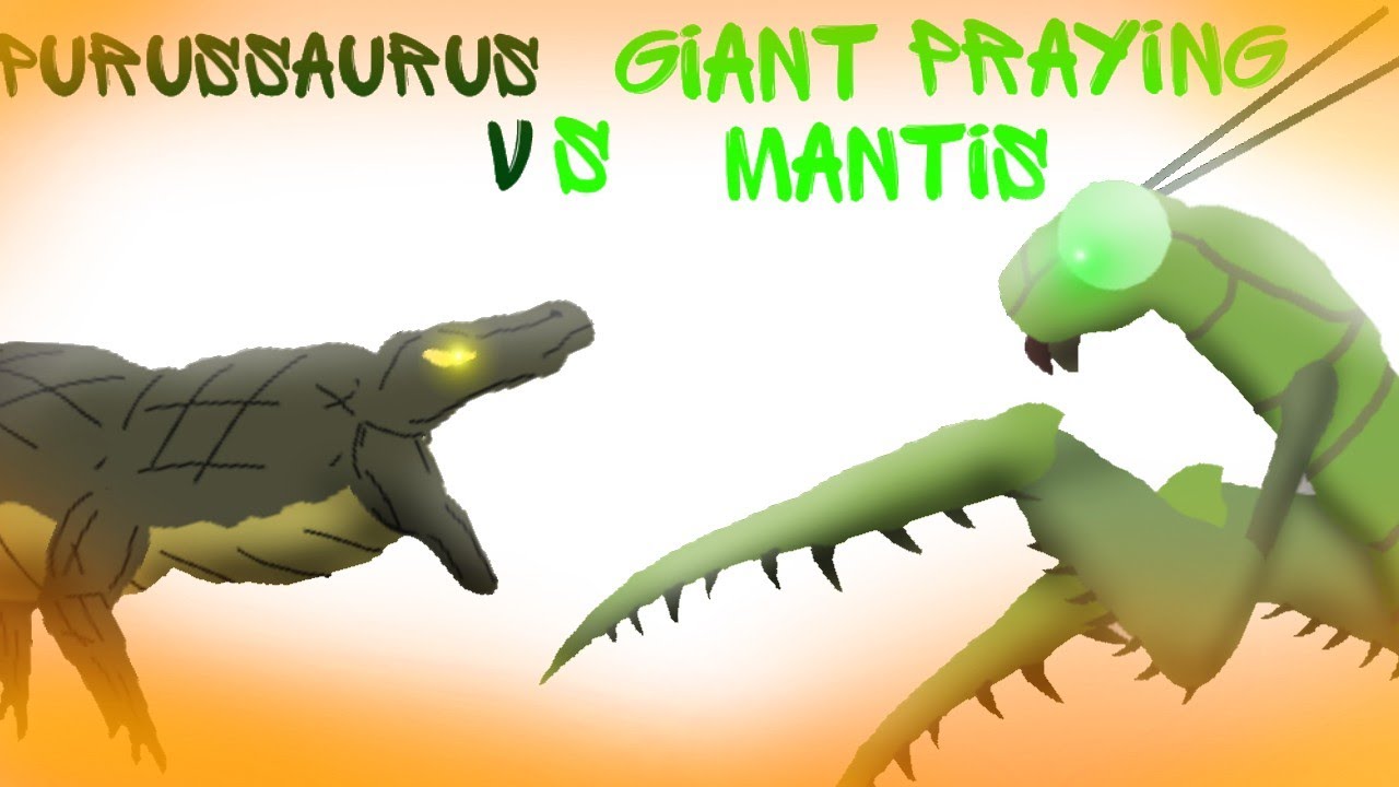 Purussaurus vs Giant Praying Mantis {[animal revolt battle simulator dc2 animation]}