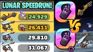 ECHO vs ECHO 😱 in LUNAR SPEEDRUN Track (BOLT vs GLIDER) - Hill Climb Racing 2