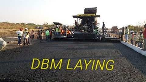 DBM LAYING PROCESS//DENSE BITUMINOUS MACADAM LAYING WITH SENSOR PAVER/HIGHWAY CONSTRUCTION
