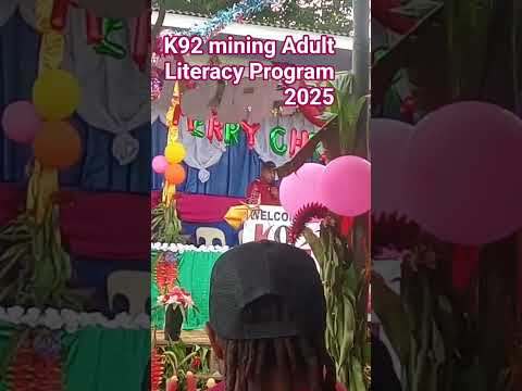 K92 Mining Adult Literacy Program speech. December 2025. Agarabi LLG , Aiyamointenu Village.
