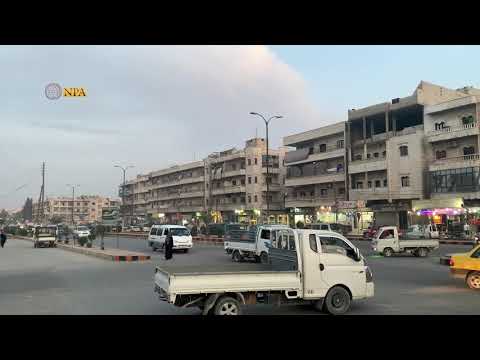 حركة المدنيين داخل مدينة منبج هذا المساء