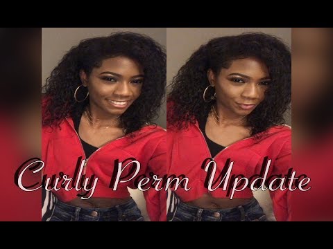 Curly Perm On Natural Hair Update Raven Unique Youtube
