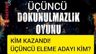 SURVİVOR ÜÇÜNCÜ DOKUNULMAZLIĞI KİM KAZANDI? ÜÇÜNCÜ ELEME ADAYI KİM? |21 Haziran 2021|