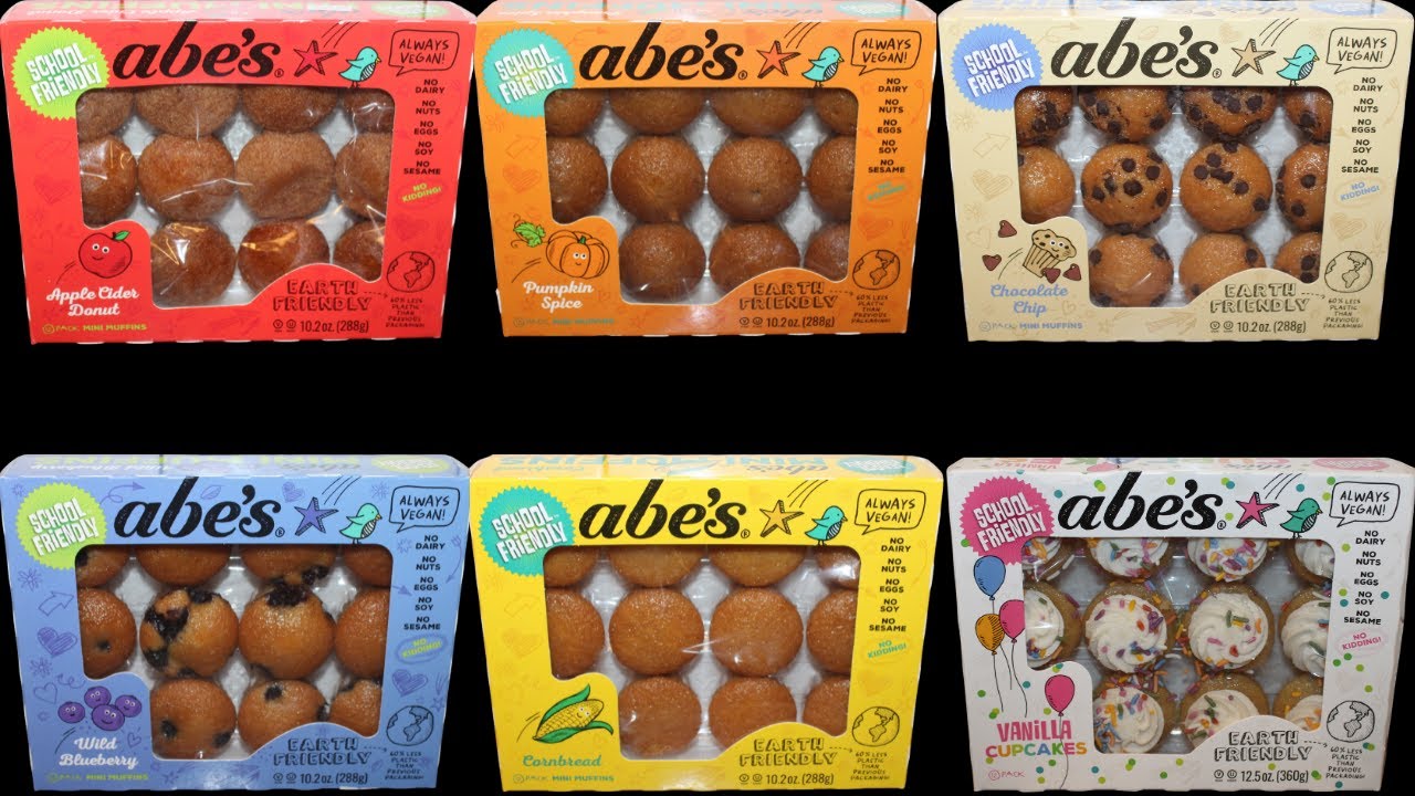 Abe’s Apple Cider Donut, Pumpkin Spice, Chocolate Chip, Wild Blueberry, Cornbread, Vanilla Cupcakes