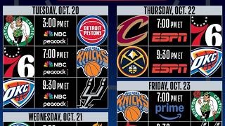 76ers beat Knicks, Thunder beat Spurs, Pistons beat Celtics. NBA opening Night 🏀