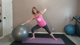 Advanced Pilates Using Light Handweights and Big Stability Ball 98