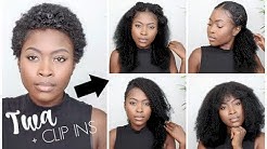 STYLES FOR SHORT NATURAL HAIR (with clip ins) || TYPE 4 HAIR