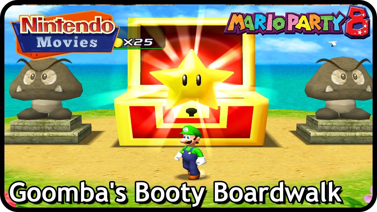 Mario Party 8 - Goomba's Booty Boardwalk (4 Players, Dry Bones vs Hammer Bro vs Luigi vs Wario)