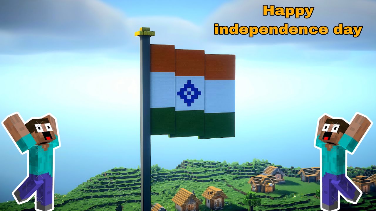 How To Make a Big Indian Flag In Minecraft In Hindi!!