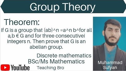 Group Theory | prove that ab^n = b^n a^n  is abelian group | abelian group | pure math
