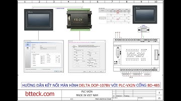 Hướng dẫn kết nối HMI Delta DOP 107BV VỚI PLC VX2N Cổng BD 485