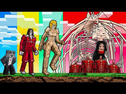 I Evolved from HUMAN to EREN'S FOUNDING TITAN in ATTACK ON TITAN MINECRAFT