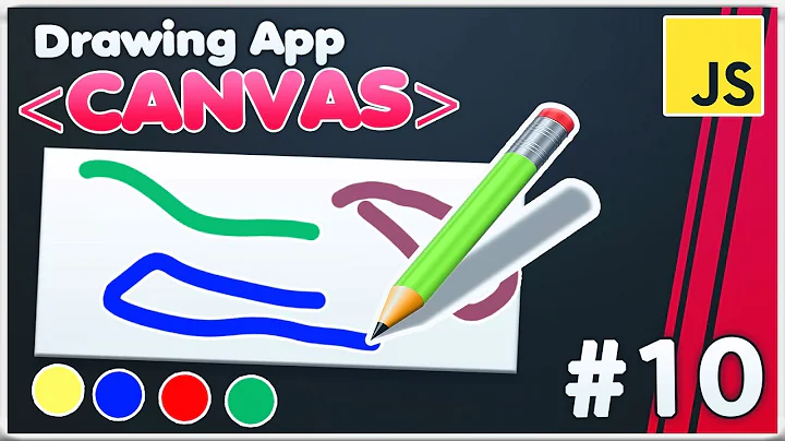 CANVAS JavaScript Drawing App 🎨 | Draw ● Undo ● Erase ● Colors | Full HTML5 Canvas App Tutorial