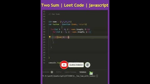 Two Sum | Leetcode #3 #shortsvideo #javascript #javaScripts #shortsfeed #js #react #coding #htmlcss