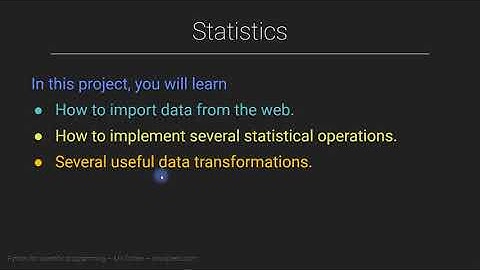 Statistics in Python: Introduction to this project