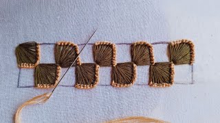 Hand embroidery tutorial || embroidery stitch border line