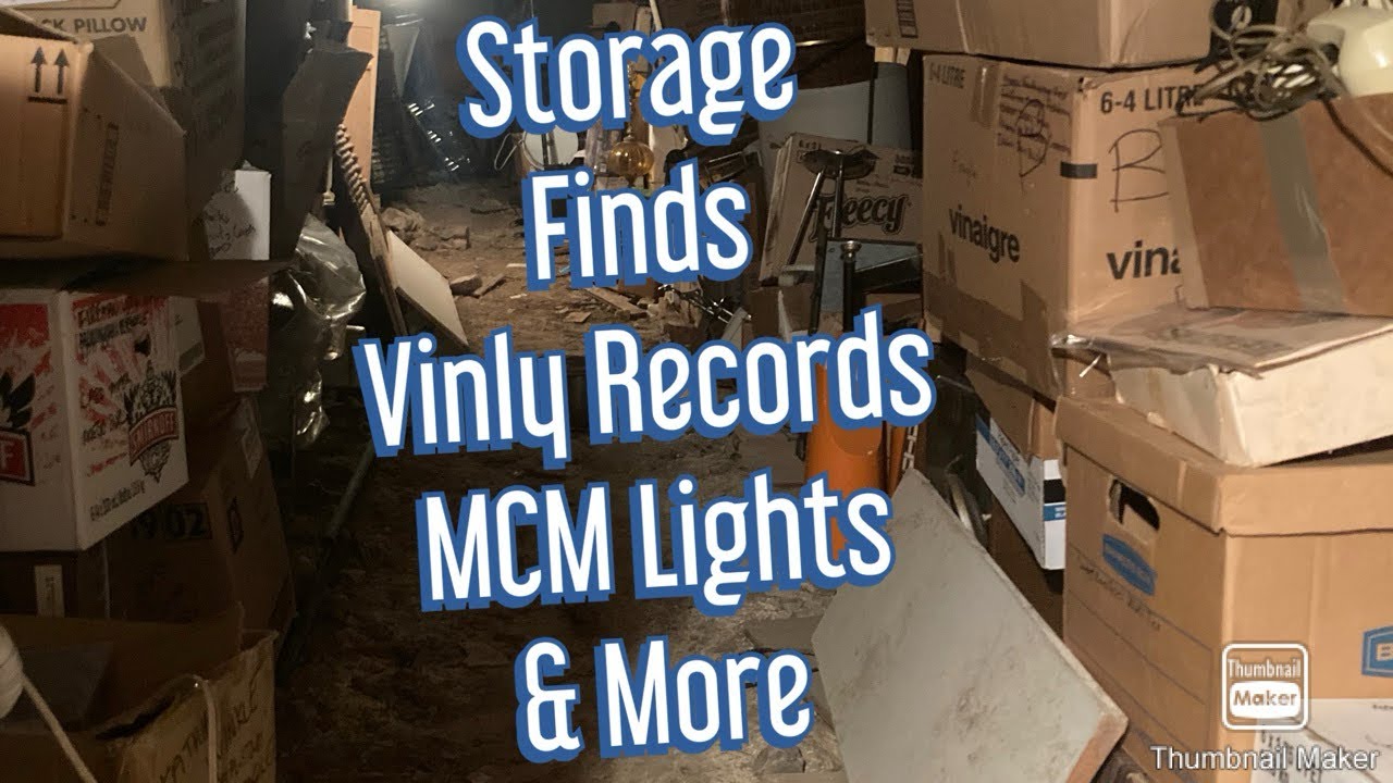 Storage Finds.  Vinyl Records, MCM Lamps, 1980’s Heavy Metal Magazine Vintage Apple Computer & More 