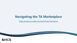 Technical Assistance (TA) Marketplace TA Recipient Informational Webinar - September 26, 2024