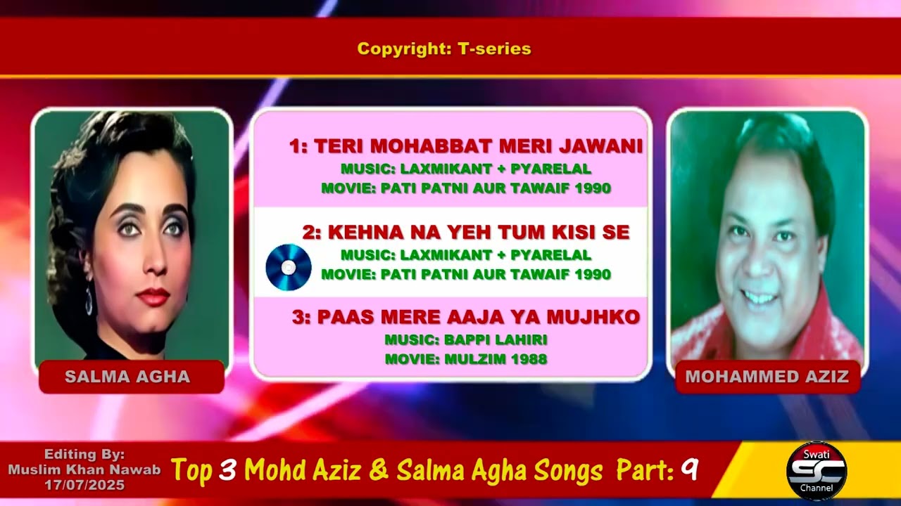 Mohd Aziz & Salma Agha Top 3 Songs Part, 9