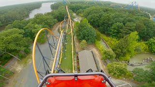 Jersey Devil Coaster Front Row On-Ride 5k60FPS POV at Six Flags Great Adventure