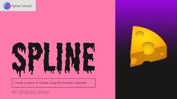 How to use booleans to cut holes in an object in the Spline 3D app.