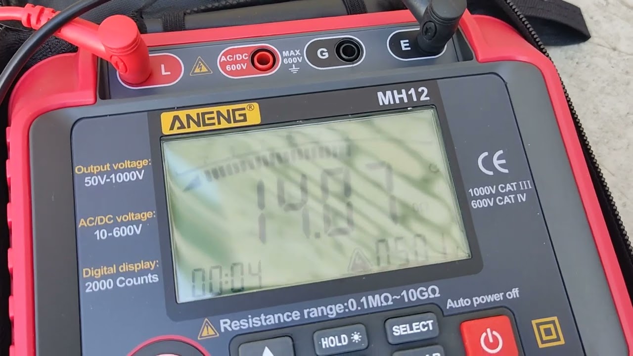 Диагностика изоляции силового кабеля кондиционера мегаомметром ANENG ...
