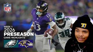 GOT THEM ONE!! Ravens vs Eagles NFL Preseason Week 1 2026 (reaction)