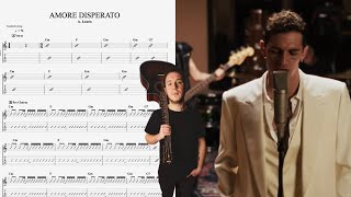 Achille Lauro - Amore Disperato GUITAR COVER   PLAY ALONG TAB   SCORE