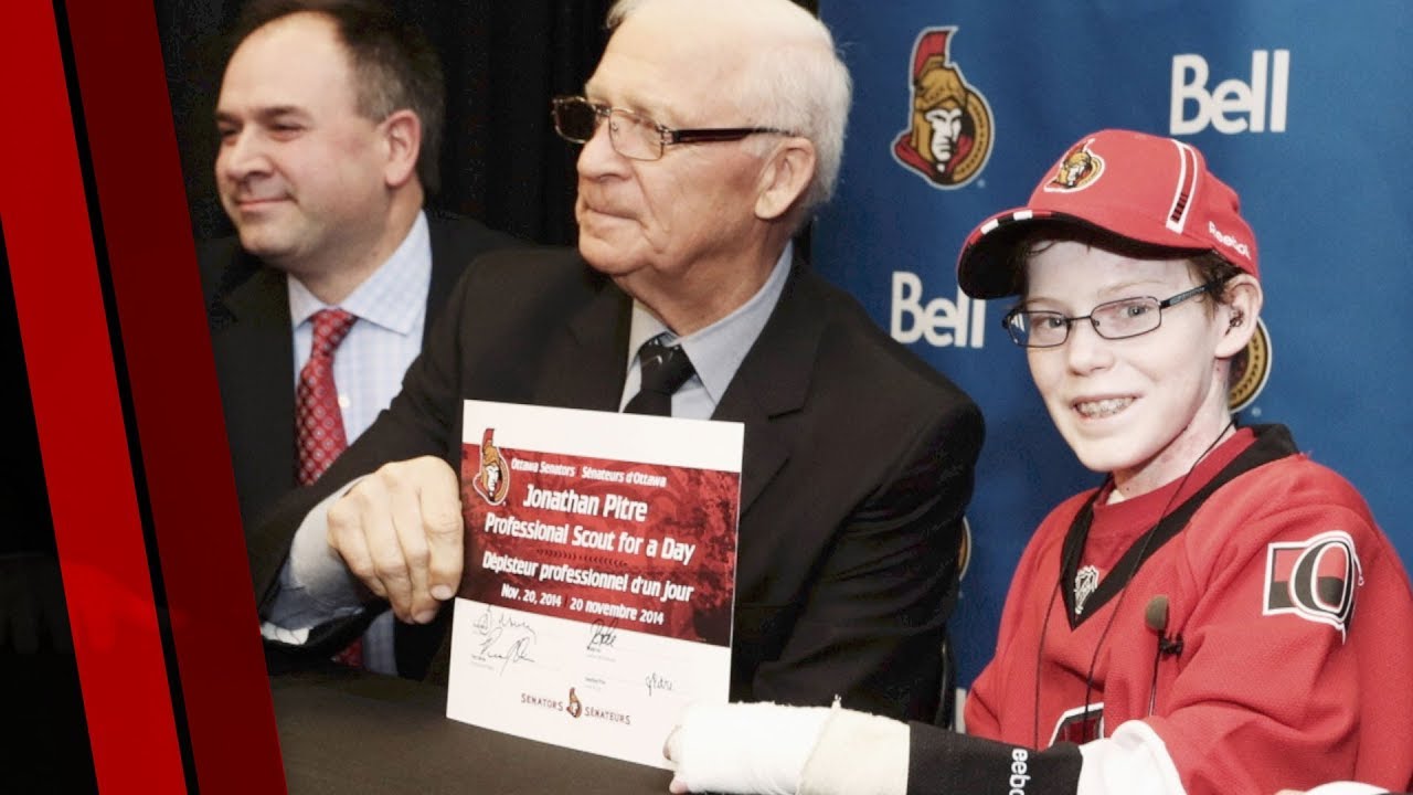 Ceremonial puck drop – Jonathan Pitre Tribute