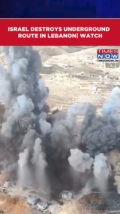 Watch: Israel Destroys Underground Route In Lebanon; Releases Video| Middle East Crisis #shorts