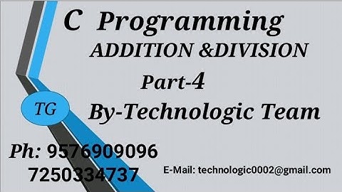 Addition, Subtraction, Multiplication, Division of two numbers in C programming language