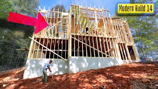 modern home build | 14 | interior wall framing