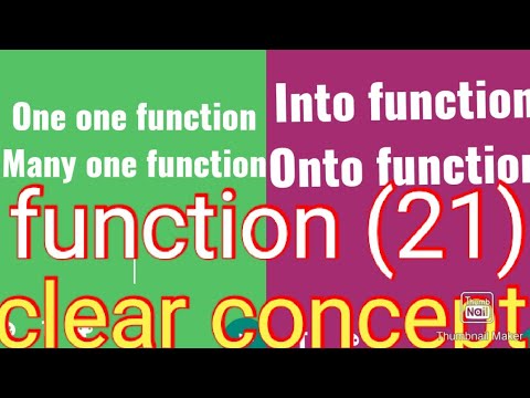 Function (21),One One ,Many One,Into, Onto Function - YouTube