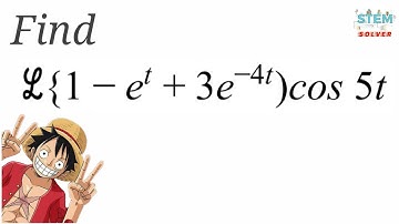 7.3-9 Find Laplace Transform of (1 - e^t + 3e^-4t)cos5t | DE