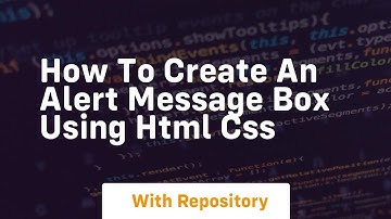 How to create an alert message box using html css