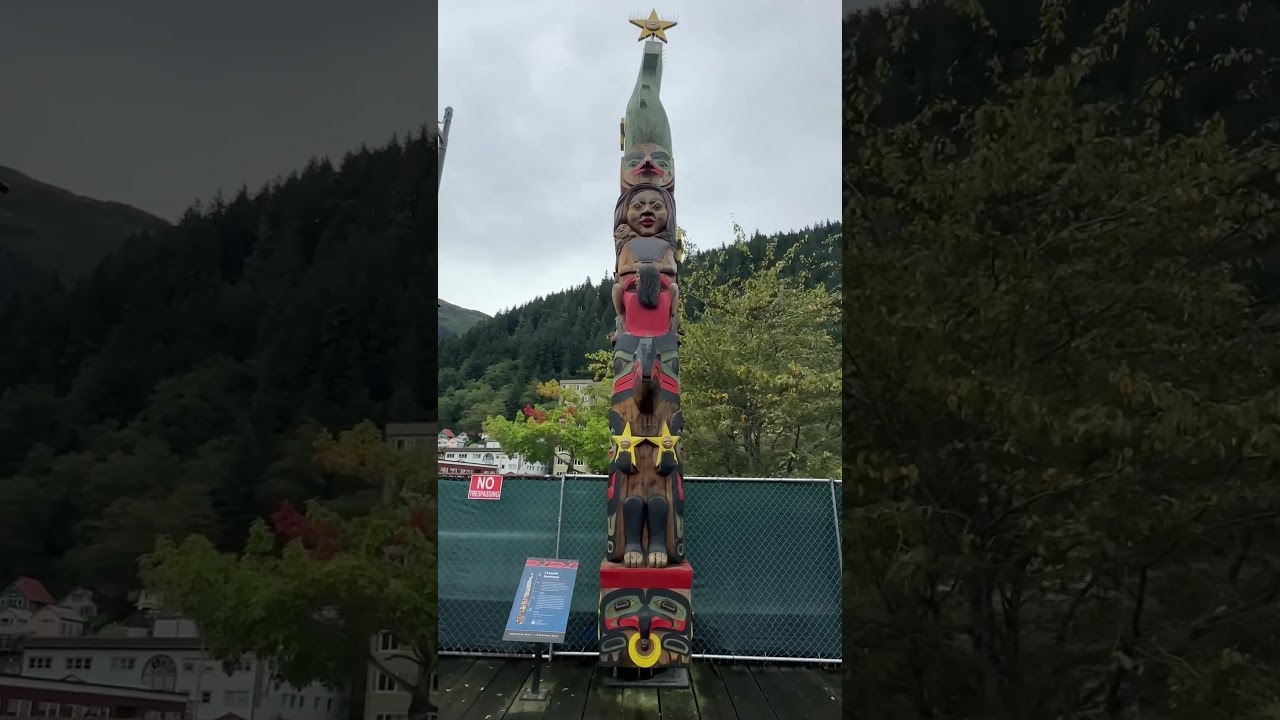 Native Alaskan Artwork at Cruise Ships Terminal Area, Juneau, Alaska
