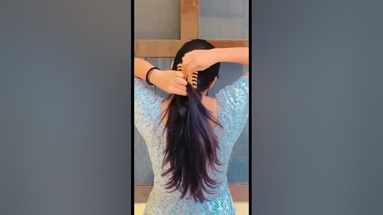 Clature Hairstyle for long hair #shorts - YouTube