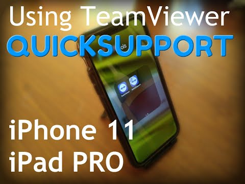 How to use Team Viewer Quick support on iPhone 11 or iPad Pro