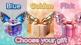 Choose your Gift 💙💛💖 | 3 Giftbox challenge😂🤮😍 | #chooseyourgift #3giftbox #blue #golden #pink
