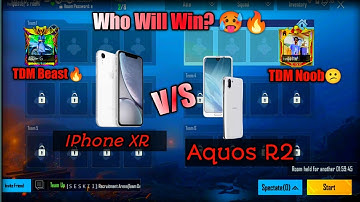 Aquos R2 vs Iphone XR😱🔥| can R2 beat XR??🤔| #pubgmobile #aquosr2 #imposterplays